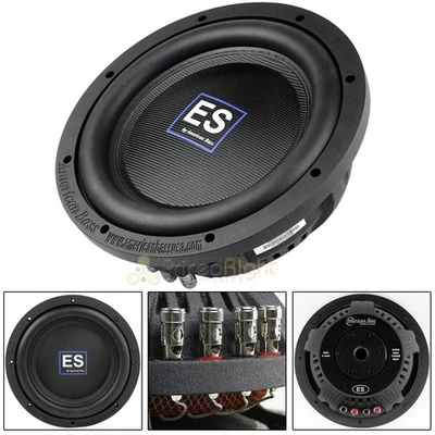 ﻿﻿American Bass 10" Subwoofer Slim Shallow 1000W 4 Ohm DVC Car Audio ES-1044 ﻿ - Image 1 of 4