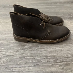 Clarks Beeswax Leather Desert Evo Brown Chukka Oiled Ankle Boots Size US 7.5 - Picture 1 of 6