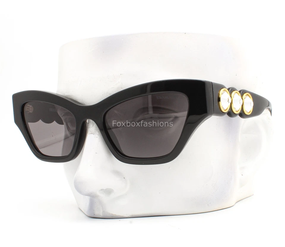 Gafas de sol Swarovski SK 6021 100181 negras cristales de Swarovski polarizadas con estuche Foto 1 de 4