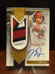 2024 Topps Diamond Icons Mike Trout Jumbo Patch Auto 1/1 #AJP-TRO Angels - Picture 1 of 2