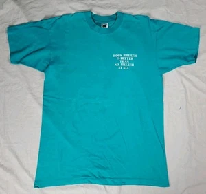 Vintage Hog's Breath Saloon Graphic T-Shirt Turquoise New Orleans Adult L - Picture 1 of 10