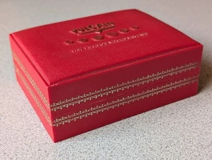 SCARCE VINTAGE VULCAIN RED & GOLD CLAM SHELL PRESENTATION WATCH BOX~BOX ONLY - Picture 1 of 11
