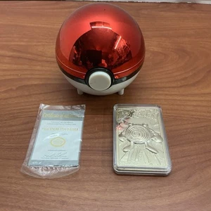 Burger King Pokemon Poliwhirl 23k Gold Plated Trading Card & Pokeball! - Picture 1 of 5