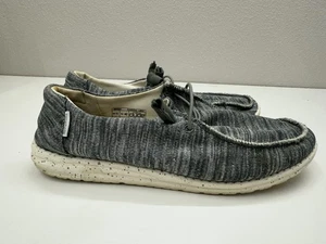 Hey Dude Womens Shoes Size 11 Wendy Charcoal Lurex Shimmery Shoes Slip on - Picture 1 of 9
