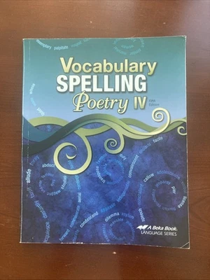 Abeka Vocabulary Spelling Poetry IV. Like New! Student Text. Grade 10. Fifth Ed. - Image 1 of 4