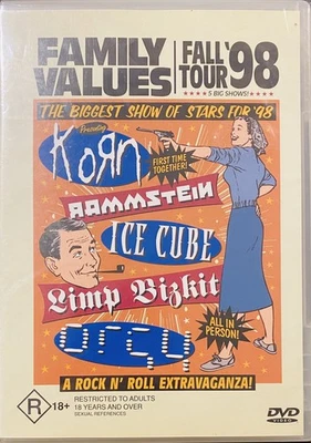 FAMILY VALUES FALL TOUR '98 DVD BRAND NEW SEALED LIVE CONCERT (VARIOUS) REGION 4 - Image 1 of 2