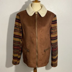 Upcountry by Du Monde Faux Suede Jacket Women’s Size XL Southwest Boho - Picture 1 of 10