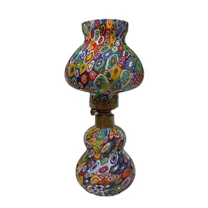 VINTAGE ITALIAN MURANO FRATELLI TOSO MILLEFIORI OIL LAMP - Picture 1 of 13
