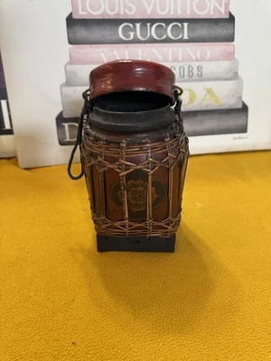 Cesta de arroz tailandesa vintage conocida como Kratip Foto 1 de 4