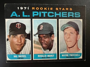 1971 Topps A.L Rookie Pitchers #692 Hal Haydel Rogelio Moret Wayne Twitchell RC - Picture 1 of 2