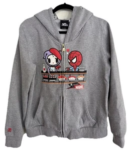 RARE Tokidoki SpiderMan Sushi Date Marvel Comics Hoodie Thor Hulk Iron Man Sz XL - Picture 1 of 11