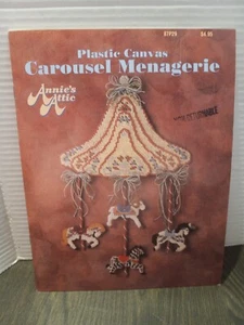 Plastic Canvas Annie's Attic Carousel Menagerie Horses Patten Booklet 87P29 - Picture 1 of 4