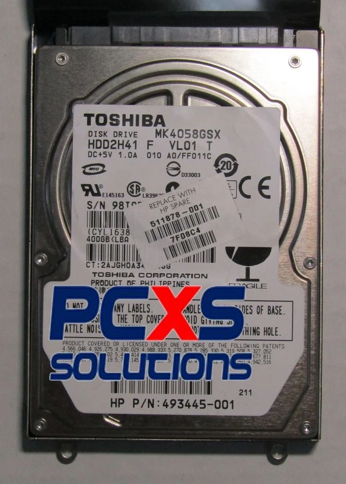 400GB SATA hard drive - 5,400 RPM, 2.5-inch form factor, 9.5mm thick - Includes  - Image 1 of 1