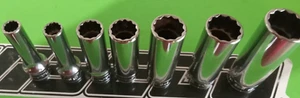 Snap-On Tools NEW 3/8" Drive 12 Point SAE Flank Drive Deep Sockets NEW!!! - Picture 1 of 6