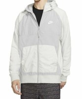 sportswear club fleece zip moletom com capuz
