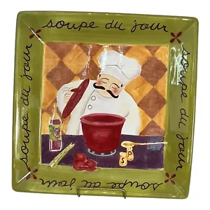 Jennifer Brinley Zertifiziert International Grün Suppe Du Jour Platte 13x13 - Bild 1 von 5