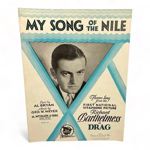 1929 My Song of the Nile Sheet Music Richard Barthelmess in Drag Vitaphone Movie - Picture 1 of 5