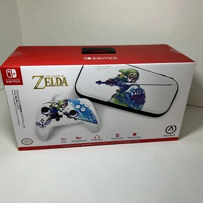 NIB Sealed ZELDA Nintendo Switch Enhance Wired Controller and Slim Case PowerA - Image 1 of 4