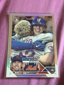 42522 2023 Topps Update RC Debut Rainbow Foil Brett Baty New York Mets - Bild 1 von 1