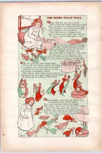 PAPER DOLLS BALL*JAN STOPPED WINDMILL*1900*FRISBIE*BANDIT MOUSE TALES*LITHOGRAPH - Picture 1 of 2