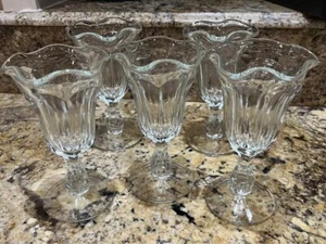 Vintage Libbey Sundae Parfait Ice Cream Fountain Glass Tulip Set of 5 - Picture 1 of 5