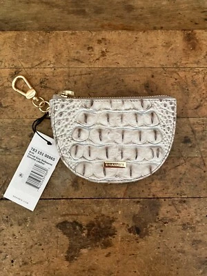 Cartera para monedas Brahmin Britt Fairest gris de cuero Melbourne---NUEVA CON ETIQUETAS Foto 1 de 2