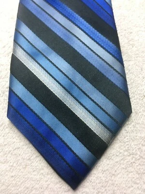APT. 9 MENS TIE BLUE AND BLACK STRIPE 3.5 X 59 NWOT - Image 1 of 4