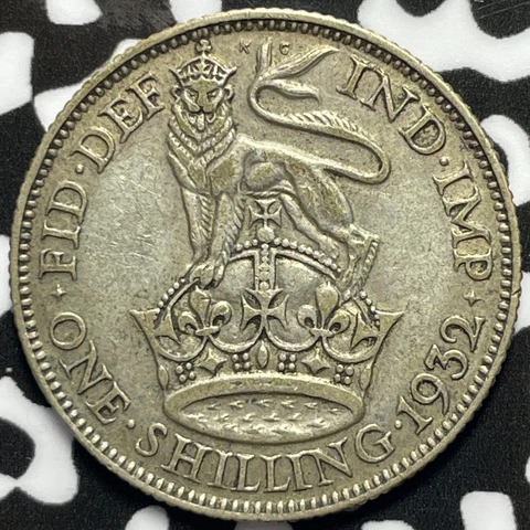 1932 Great Britain 1 Shilling Lot#M5448 Silver! Cover