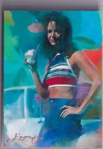 Tarjeta impresa giclee firmada por artista Jaclyn Smith #6 24/50 2022 Charlie's Angels - Imagen 1 de 2