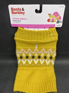 Maglione cane gatto extra piccolo giallo ocra taglia XS stivali modello oro corteccia - Foto 1 di 7