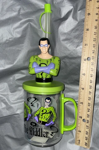 VINTAGE RIDDLER FIGURE FIGURAL BRIGHT COLORS DC COMICS SCARCE SIX FLAGS READ ALL Cover