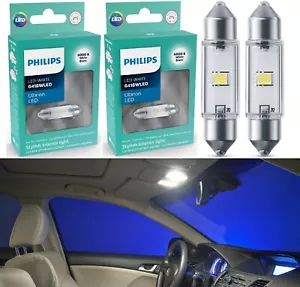 Philips Ultinon LED Light 6418 White 6000K Two Bulbs Interior Map Replacement EO - Picture 1 of 12
