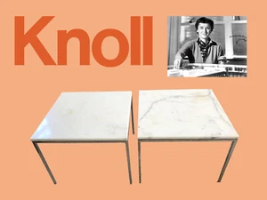 VTG 1950s NY Knoll Marble Table EAMES Herman Miller MCM Shell Lounge Saarinen - Picture 1 of 9
