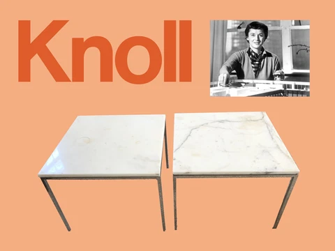 VTG 1950s NY Knoll Marble Table EAMES Herman Miller MCM Shell Lounge Saarinen Cover