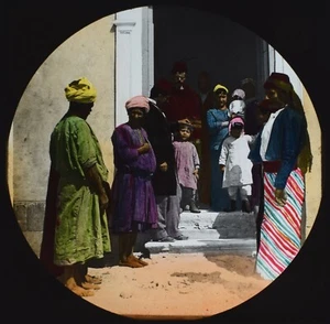 ANTIGUA Linterna Mágica Diapositiva MISS WHATELEYS MISIÓN MÉDICA C1880 FOTO EGIPTO - Imagen 1 de 2