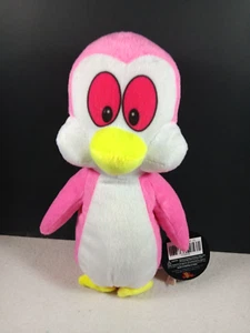 Penguin Toy Works Adorable Pink and White Plush 9" Stuffed Animal Toy Doll - Picture 1 of 4