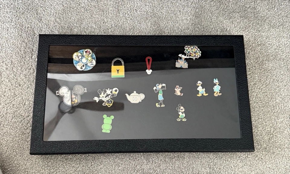 Disneyland Pins Collection With Case Lot Of 13. Exclusive Pins, 2019 Year Pin + - Image 1 of 1