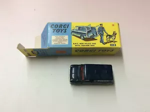 Vintage 1964 Corgi 448 Police Mini Van Austin BMC Blue Paddy Wagon repro box - Picture 1 of 2
