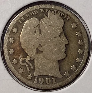 1901 O Barber Quarter - Picture 1 of 2