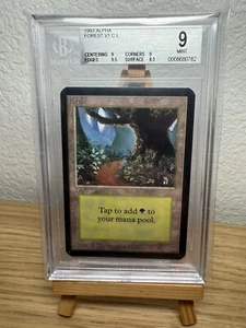*** Forest Version 1 - MTG Alpha - BGS 10 MINT! (with sub grades) 1993 - Picture 1 of 2