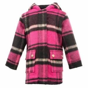 Steve Madden - 2T - Pink and Black Plaid Coat - Picture 1 of 3