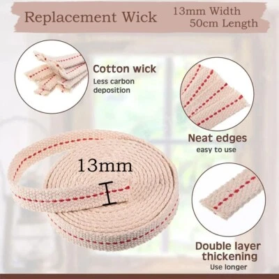 Wick 13mm Candle Oil Kerosene Lamp Lantern Cotton  Wicks Alcohol Burner Lighting - image 1 of 4