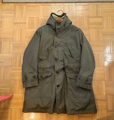 Abrigo de Vuelo Militar Parka OG M47 RARO DE COLECCIÓN - Talla XL, con Forro de Pila, Fecha 1950 Foto 1 de 4