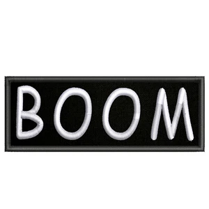 Boom Patch 4" Embroidered Iron-On Applique Geeks Gamers Grim Darkness - Picture 1 of 12