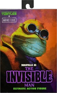 Figurine NECA Universal Monsters vs TMNT Donatello Invisible Man Ultimate 7" - Picture 1 of 9