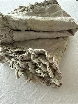 Vintage Bella Notte Linen Standard Pillow Sham With Ruffle - Image 1 of 4