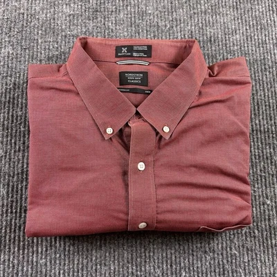 Nordstrom Mens 3XB Classic Dress Shirt Button Down Long Sleeve w/ Pocket - Image 1 of 4
