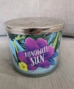 Bath & Body Works Honolulu Sun 14.5 Oz 3 Wick Candle Rare - Picture 1 of 5