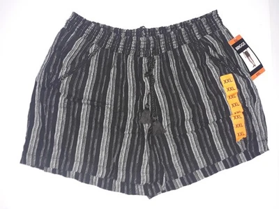 Pantalones Cortos Briggs Para Mujer Mezcla de Lino, Rayas Negras Talla XXL / 2XL NUEVOS Foto 1 de 4