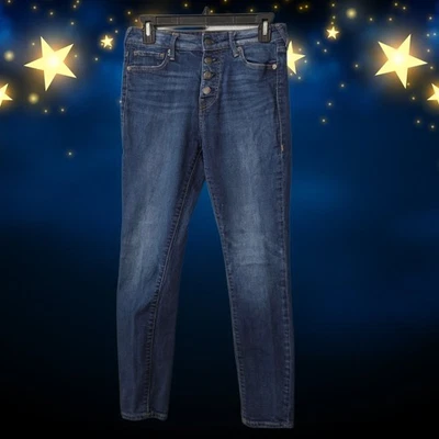 Женские джинсы True Religion 27 Blue Halle с высокой талией Super Skinny Stretch - Изображение 1 из 4